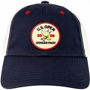 The Game US Open 2006 Winged Foot Golf Hat Flex Fit Cap Navy White